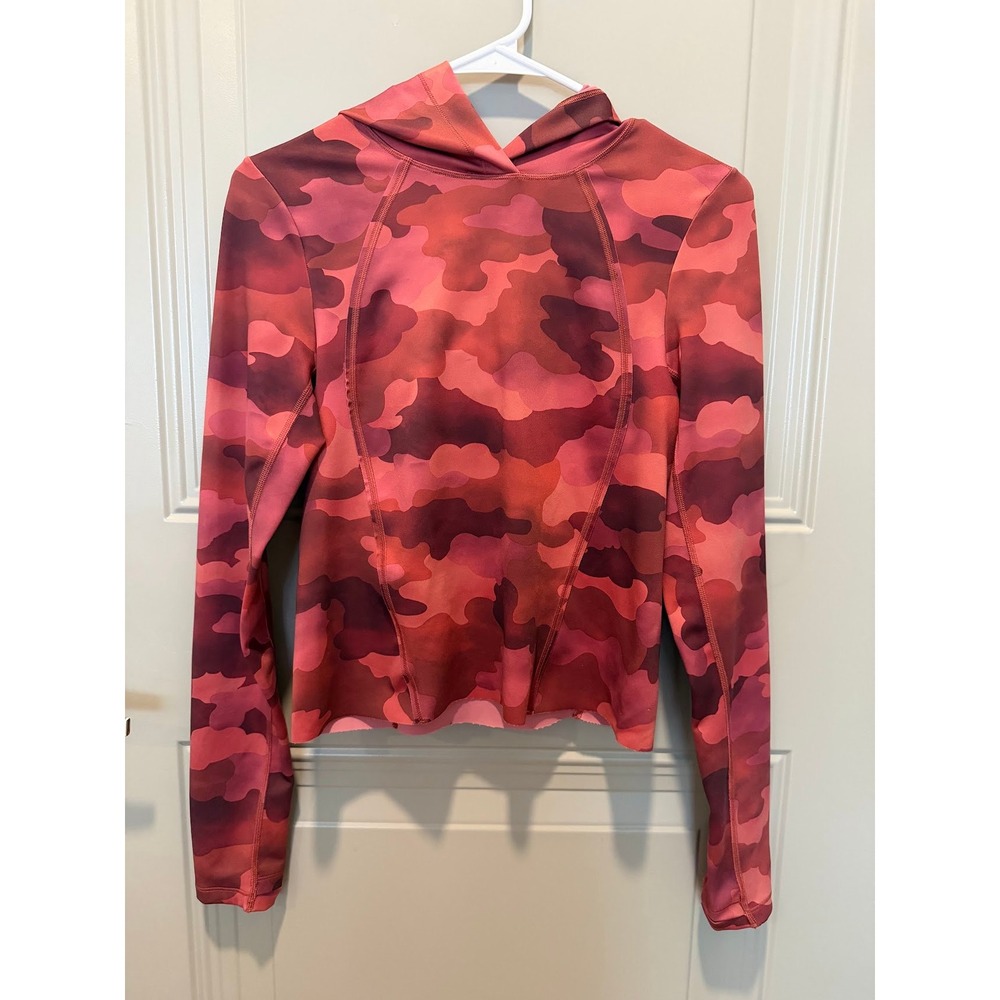 Athleta Pinnacle Hoodie Red Camo Size XXS